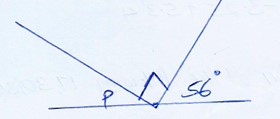 Find the value of angle marked p in th diagram below